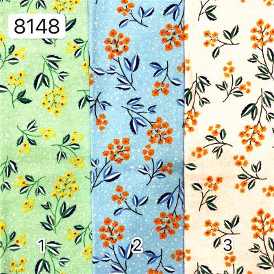 China Hot sale soft touch woven brushed 100% cotton small floral print fabric for kid clothes for sale