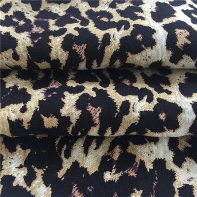 China wholesale custom 100% rayon charlie leopard print fabric for garment for sale