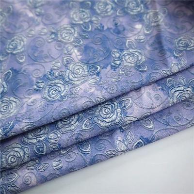 China Custom design NO MOQ floral digital print polyester spandex cerpr fabric for clothed for sale