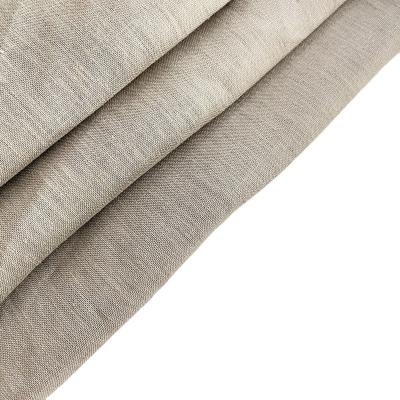 China Medium weight plain pure linen fabric natural solid color linen fabric for garment soft zu verkaufen