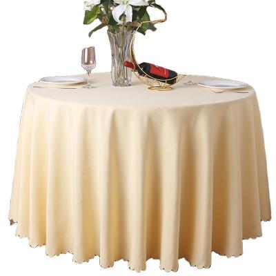 中国 Nice nappe de table factory white round table cloths polyester table cover Thick for wedding party tablecloths 販売のため