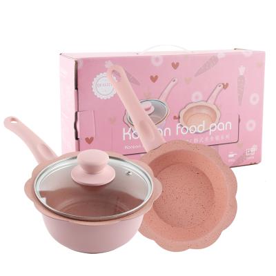 China Non-stick viable baby food auxiliary pan pan one pan one soup milk for sale