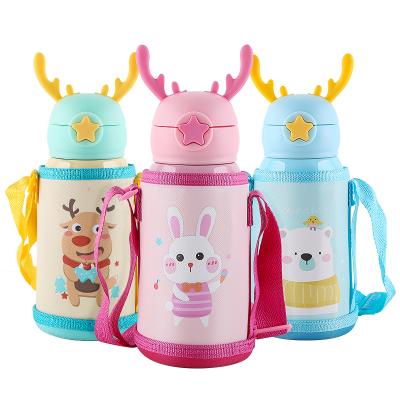 China New Cartoon Sustainable For Kids Customized Logo 500ml 304 Stainless Steel Kids Portable for sale