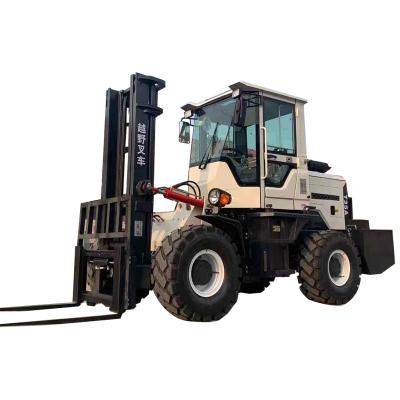 China Construction Material Shops China New Forklift Truck 4 Wheel Diesel Forklift for sale