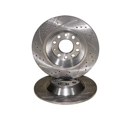 China Brake Systems Auto Parts Front Vented Brake Disc Auto Brake Systems Drilling And Grooving Rear Brake Disc OEM for sale