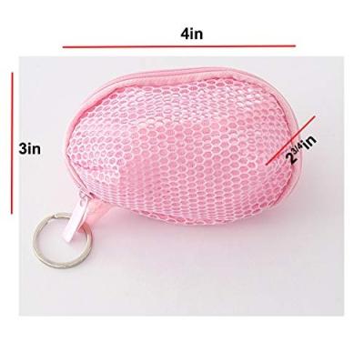 China Fashion New Mesh Coin Holder With Zipper Mini Wallet Change Coin Purse Zipper Holder for sale