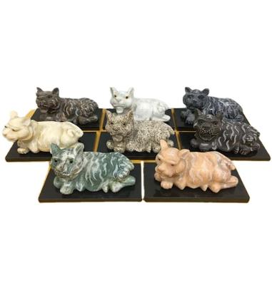 China China Wholesale Retail Indoor Decoration Table Ornament Marble Granite Animal Stone Carving Handwork Statue for sale