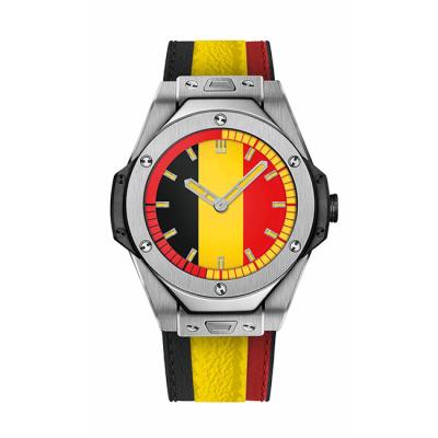 China Hot Seller World Cup Silicone Soccer Non-Specific Multinational Flag Men Wristwatches for sale