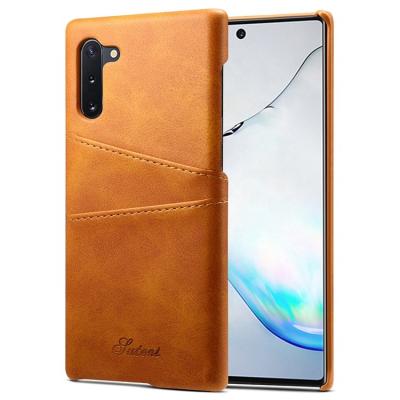 China Free Sample Suteni PU Leather Phone Cases Eco-friendly High Quality Back Cases Card Holders For Samsung Galaxy Note10plus 5G Case for sale