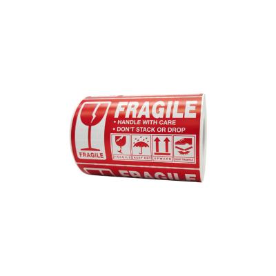 China Waterproof wholesale fragile label sticker logistics express warning label sticker seal label printing for sale