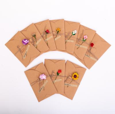 China Gift Packing Custom Made High Quality Envelope Handmade Paper DIY General Greeting Card Greeting Cards for sale