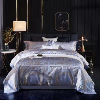 China Luxury Chinese Style Jacquard 100% Silk Bedding Sets Non-Toxic for sale