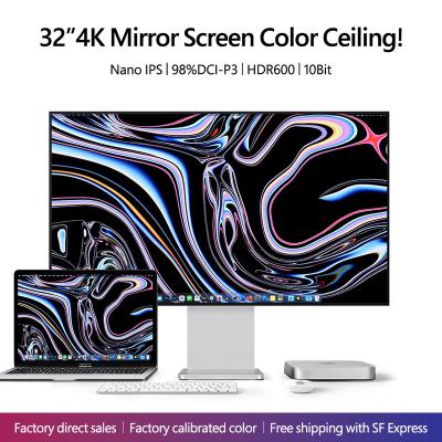 China Not curved 32-inch 4K display Retina Photography screen NanoIPS Mirror portrait professional design photography clip Typec computer display for sale