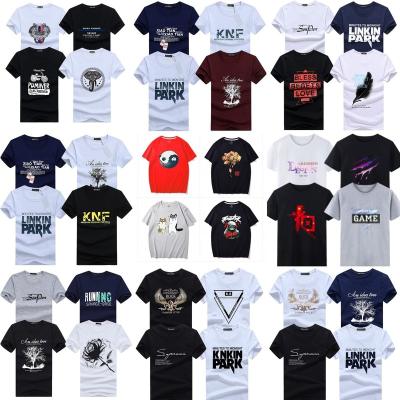 China LOGO Custom Digital Printing Sleeve O Neck Shirt Men's T-shirt 100% Cotton Apparel Stock Cotton Factory Direct Sale Blank Shorts for sale