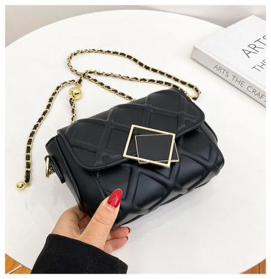 China Fashion Brand HandBag Ladies Cheap Fashion Personalized Design Shoulder Messenger Chain Small Lozenge Bags Women Handbags Luxury for sale