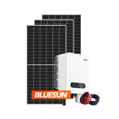 China Bluesun Home Solar Power System 5000 Watt On Grid Roof Main 5 KW Solar Panel System For Home for sale