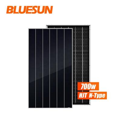 China Bluesun New Technology Solar Panel 700W Large Power Bifacial Offset Solar Panels New For Energy System 210mmx210mm for sale