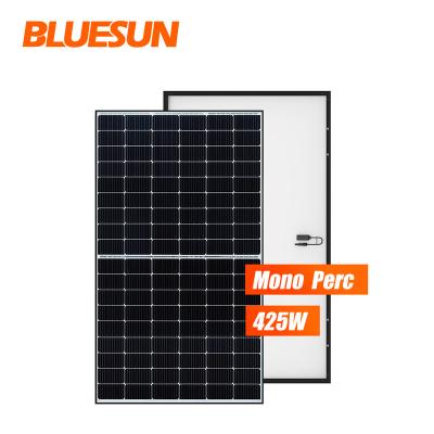 China Bluesun Solar Panel Price 400w 425w Solar Panel Europe Warehouse Stock 425w Solar Panel Black 182mmx182mm for sale