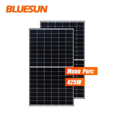 China Bluesun Solar Panel 425w Solar Panel Good Quality Black Solar Panel 420W 182mmx182mm 425w 415w 400w 24V for sale