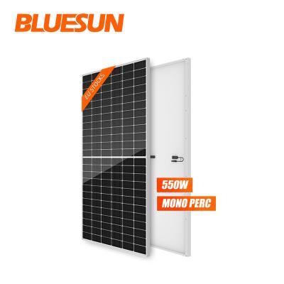 China Bluesun half cut 12bb cell panel monocristalino 550w pneles solares 550w solar solar panel 550w 182mmx182mm mono for sale