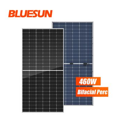 China Solar system USA market LA warehouse mono solar panel 450w 455w 460w mono bifacial glass solar panel for sale for sale