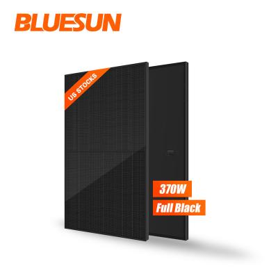 China Solar Panel Systems Bluesun Brand Solar Panel Full Build 370w Black In USA Warehouse 350 Watt 540 Watt Monocrystalline Sola Solar Panel for sale