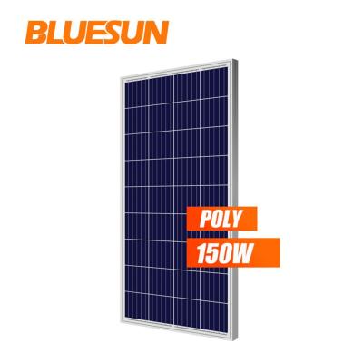 China BLUESUN Module 150W Solar Power Panel 150 Watt 160w 170w 180w 200W 36 Polycrystalline Cell Solar Photovoltaic Module BSM150P-36 for sale