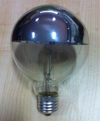 China G95 E27 aluminum half-silver shadowless marine lamp bulb incandescent light bulb for sale