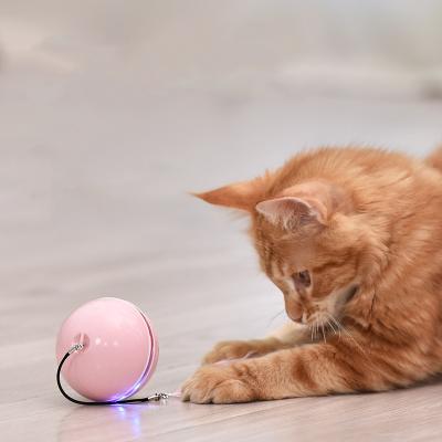 China Viable Pet Colorful Luminous Rolling Ball USB Charging Smart Ball Laser Cat Funny Funny Toy for sale