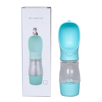 China Portable Pet Sustainable Folding Two-in-One Dog Feeding Bottle Pet Products Dual-Use Outlet Cup for sale