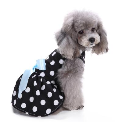 China 2021 Summer Pet Cat Viable Bow Skirt Cute Striped Polyester Pet Skirt for sale