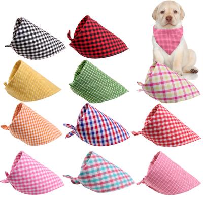 China Cat Plain Scarf Single Layer Viable Dog Cotton Towel Saliva Triangle Pet Triangle Neck Collar Classic Pet Scarf for sale