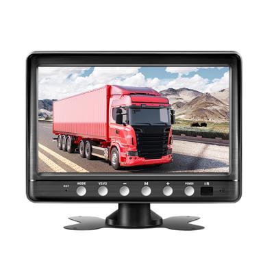 China NIGHT VISION Truck Monitor 1080P HD Night Vision Bus Vehicle 2 Channel Truck Monitor Car Black Box Parking Autocatch Sensor 7 Inch Dash Cam for sale