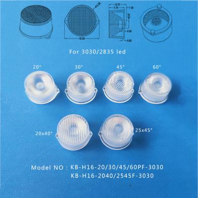 China Wall washer 16.5mm 20 30 45 60 degree smd 3030 led lens 2835 waterproof for sale