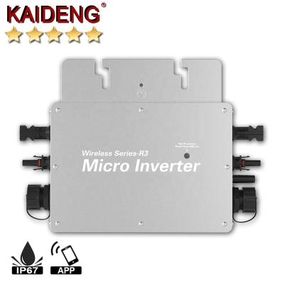 China KaiDeng Inverter 600w Solar Micro Grid Tie Inverter For Solar Panel Inverter 120V/230V 50/60Hz DC To AC Hybrid System 283*200*42mm for sale