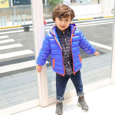 China Factory Custom QUICK DRY Winter Hooded Solid Color Round Neck Cotton Leisure Thin Lightweight Kids Down Padded Jacket For Boy And Girls for sale