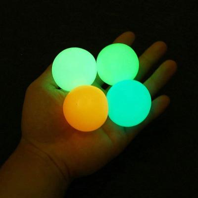 China New Bulk Indicative Ceiling Material Eco-Friendly Sale TPR Material Hot Glow In The Dark Sticky Wall Balls For Kids for sale