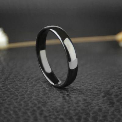 China Factory Sale New Anti-allergy Classic Titanium Steel Rose Gold Classic Couples Sweet Simple Wedding Rings Jewelry For Man Or Woman Gift for sale