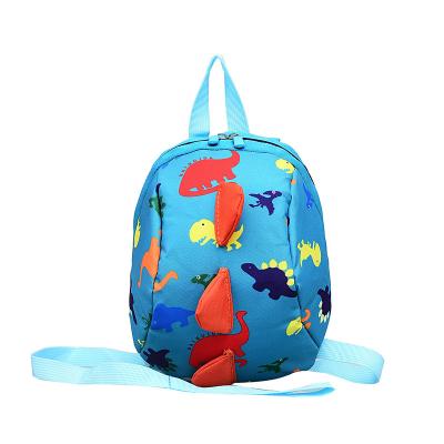 China Wholesale Solar Panel Cartoon Animal Dinosaur Train Waterproof Children Book Children School Bag With Anti-lost Rope for sale