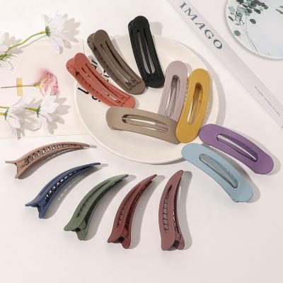 China Hair Ornaments Shapes Solid Color Break Frosted Hair Clips Wash Face Large Size Hairpins Platypus Female Clip for sale