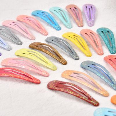 China Hair Ornaments Cute Shiny Metal BB Hairpins Korean Candy Color Snap Hair Clips For Kids Baby OEM for sale