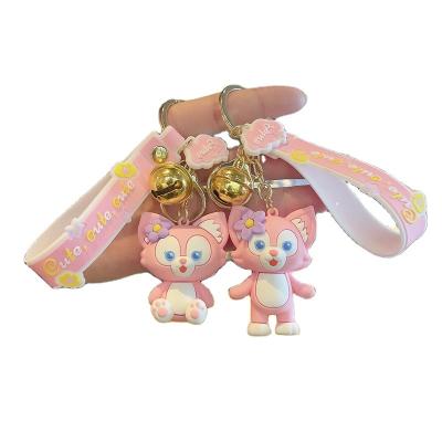 China Wholesale Key Holder Soft Plastic Rubber Key Chains Cute 3D Cartoon Key Chain PVC Toys Lock Chain Ring for sale