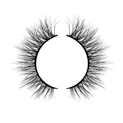 China Fluffy | Raincoat | DQ09 Mess Short Rod Qingdao Eyelash Free Soft Luxury Manufacturer Onlycanas 14-16mm Natual 3d Mink Strip Eyelashes Cotton Band for sale