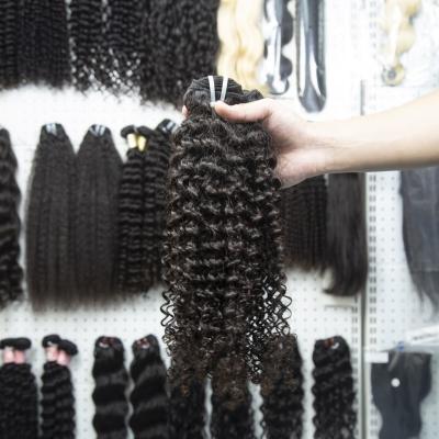 China Curly XBL 100% Virgin Curly Raw Unprocessed Cuticle Aligned Hair Extensions, Brazilian Loose Hair Curly Wave Bundles for sale