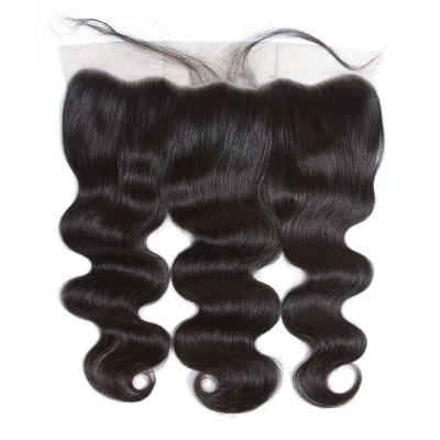 China High Quality Raw Virgin Curly Curl Cuticle Aligned Hair Lace Frontal Piece,Brazilian Body Wave Hair Closure Lace Headband for sale