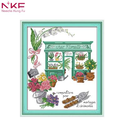 China Europe NKF Florist Embroidery Pattern Designs Free Printing Online Cross Stitch Shops for sale