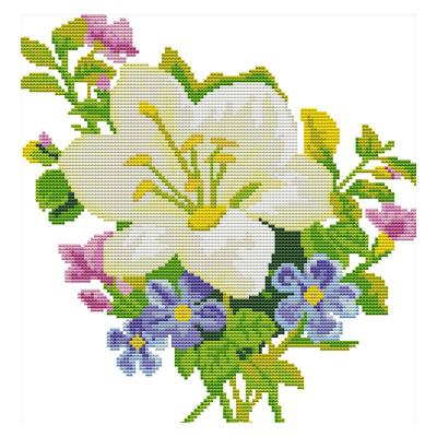 China Worldwide NKF fleur de lis style embroidery designs single needle works cross stich home decoration for sale