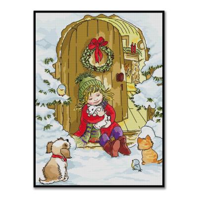 China Worldwide NKF Christmas cross stitch aida fabric counted cross stitch kits for embroidery for sale