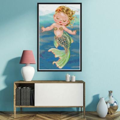 China Environmental Materials NKF The Little Mermaid Full Drill 5d Diamond Painting for sale