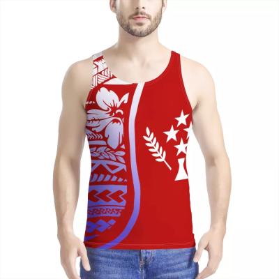 China 2021 HOT QUICK DRY SALE Polynesian Samoan Tribal Design kosrae LOGO Luxury design men summer tank top sports casual clothing for sale